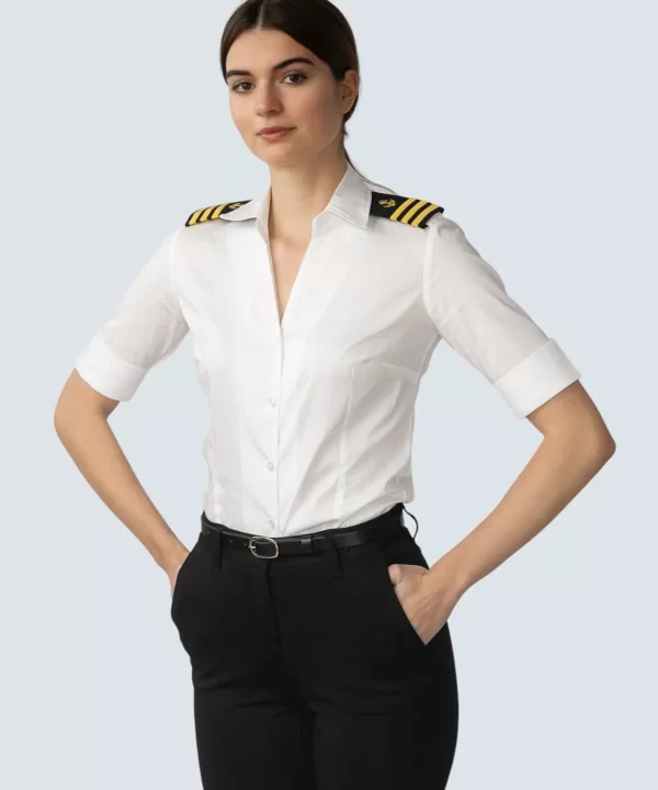 Luxe ladies formal Epaulet blouse