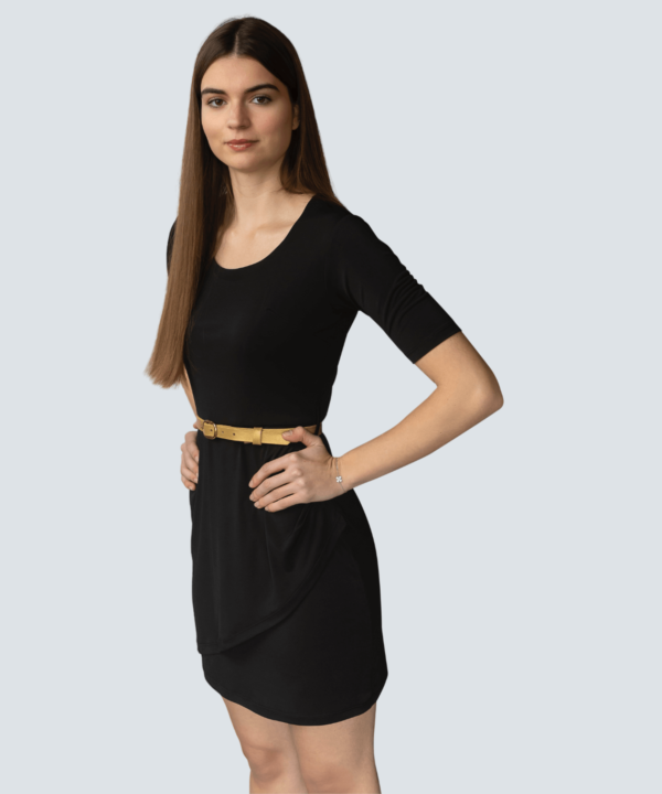 Pleated Scoopneck dress