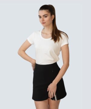 Ladies Scoop neck Polo Tee Shirt
