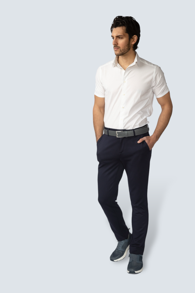 Short sleeve easycare fitted shirt