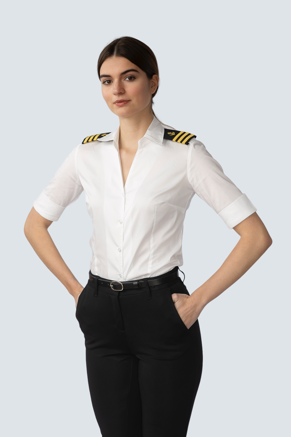 Luxe ladies formal Epaulet blouse