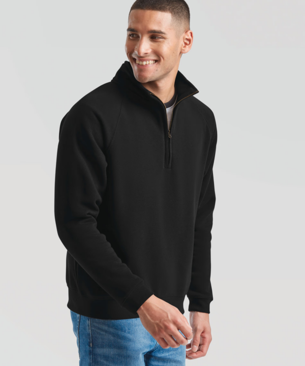 Premium 70/30 zip-neck sweatshirt