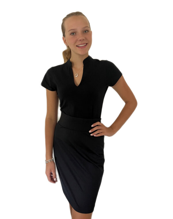 black KK with black pencil skirt (1)