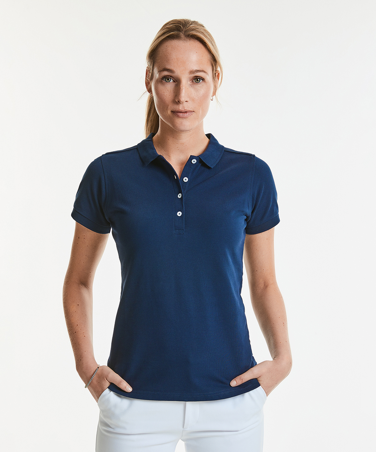 Russell Women's stretch polo with Lycra