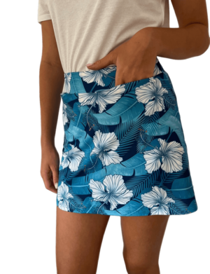 custom skort blue