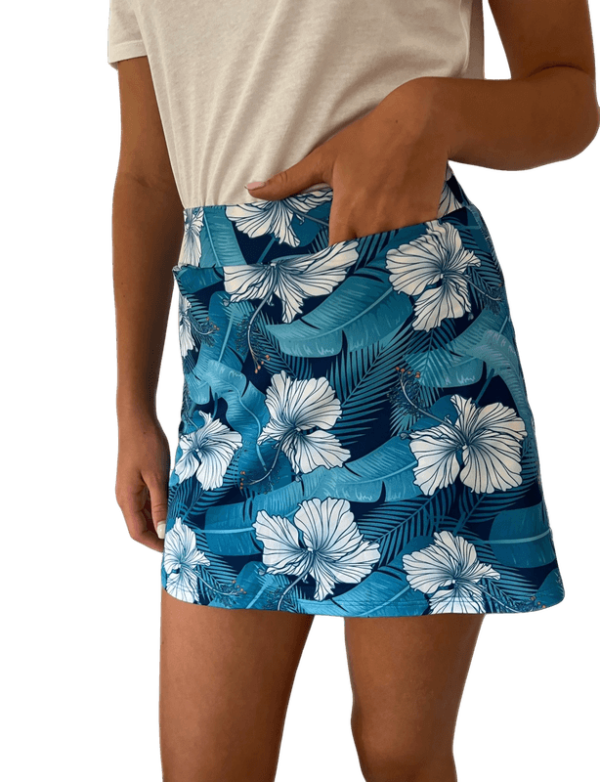 custom skort blue