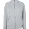 Women's premium 70/30 sweatshirt jacket heather grey