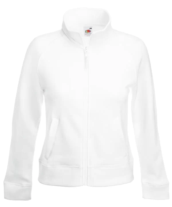 Women's premium 70/30 sweatshirt jacket white