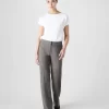 Women's Linen Blend Straight Leg Trousers