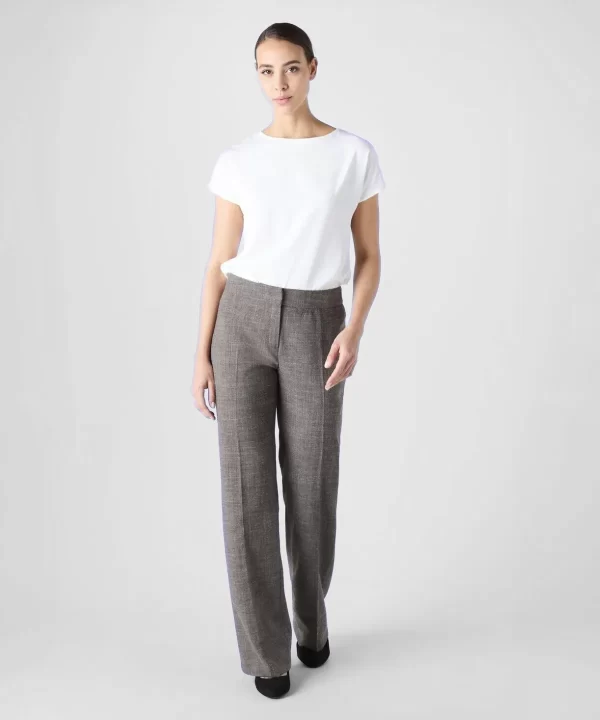 Women's Straight-Leg Linen Trousers for Yacht Crew