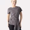 Women's Linen Blend Tie Tunic