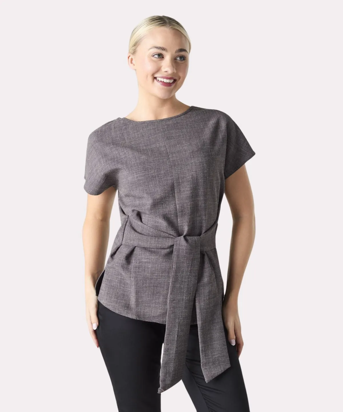 Women's Linen Blend Tie Tunic