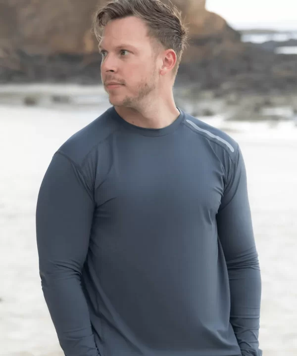 LONG SLEEVE JET TEE front Smoke