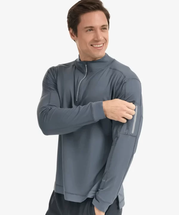 MEN’S MOCK ZIP TOP SMOKE (5)