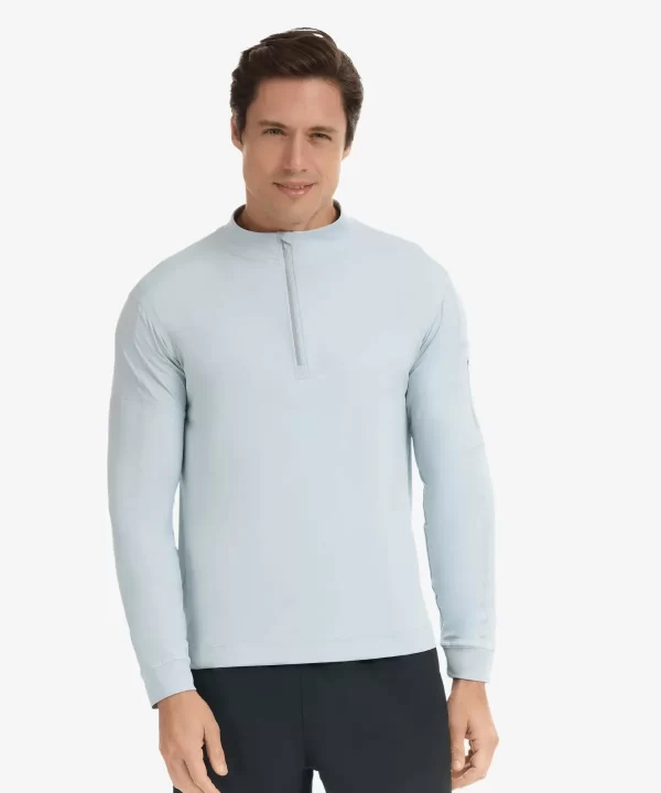 MEN’S MOCK ZIP TOP SOFTGREY (4)