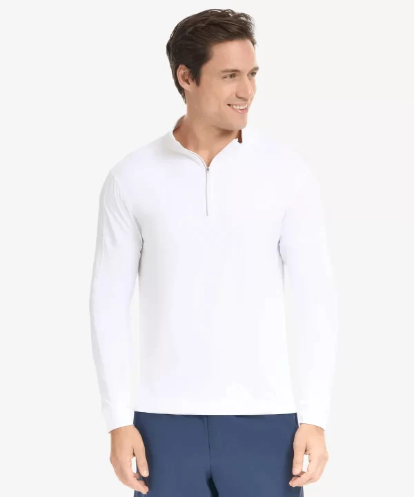 MEN’S MOCK ZIP TOP WHITE (4)