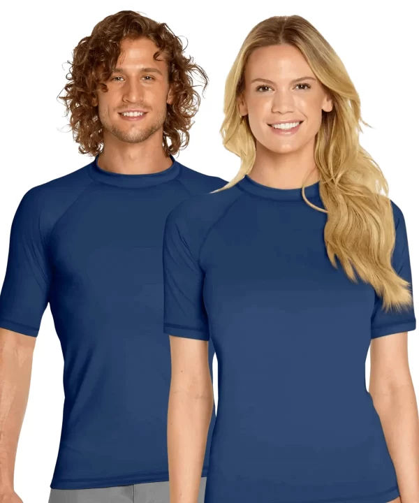 mens short Sleeve Rash Guard SILVER