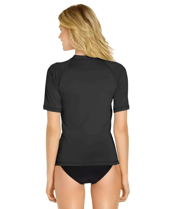 Women’s Short Sleeve Rash Guard BLACK (2)