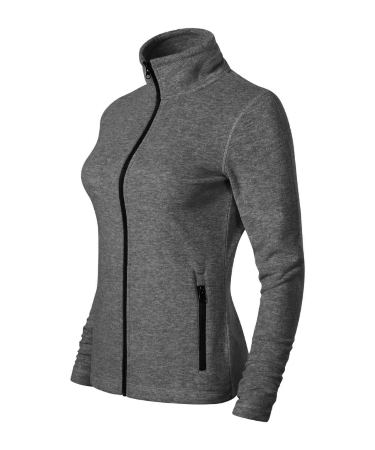 Women’s Micro Fleece Jacket 4 black melange Factor853 Micro fleece womens 2