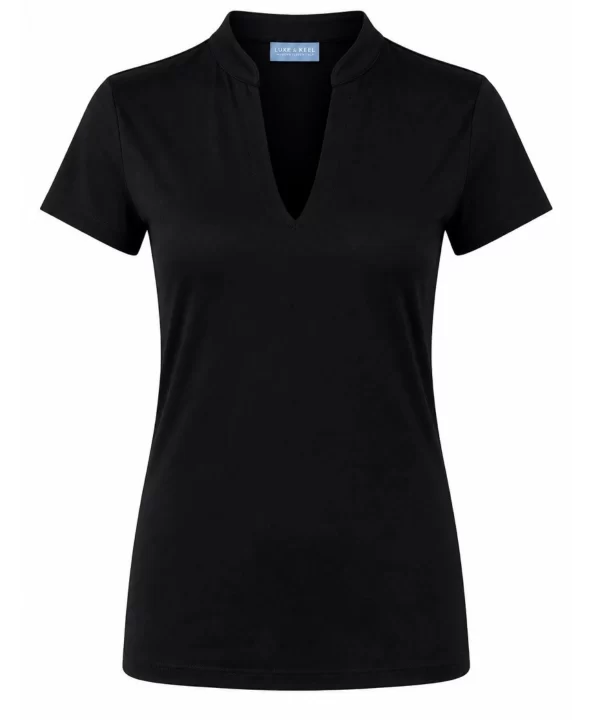 Asian polo black _ Luxe and Keel